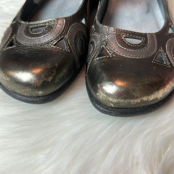 Naot Leather Slingback Mary Jane Metallic Sandal Size 36 - Picture 6 of 6